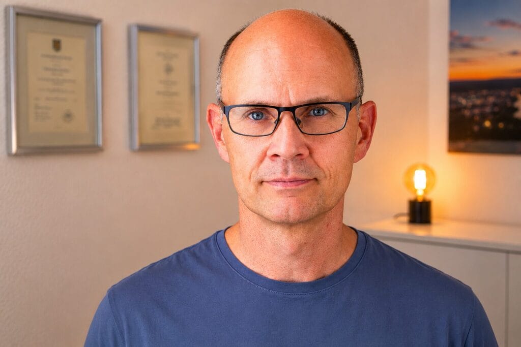 Porträt von Torsten Hoffmannbeck, Osteopath und Heilpraktiker in der Praxis Hoffmannbeck in Koblenz.
